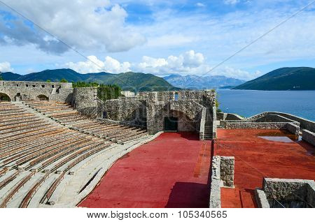Fortress Kanli Kula (bloody Tower) On Background Of Sea, Herceg Novi, Montenegro
