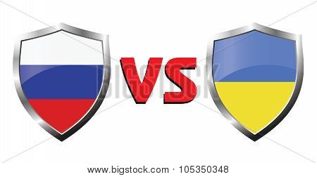 Russia Vs Ukraina Flag Icons Theme