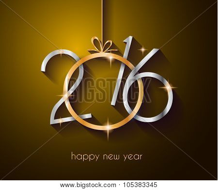 2016 Christmas and Happy New Year Party flyer. Complete layout with space for text for your dinner invitation, xmas parties or new year's eve party flyer.