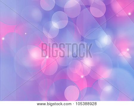 Lurry Soft Background With Bokeh Effect. Pale Romantic Pink And Purple Tones
