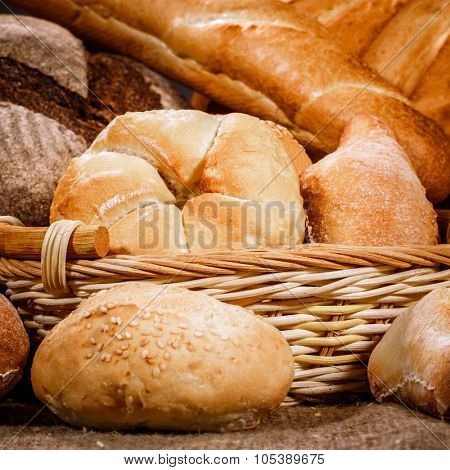 Breads and baked goods close-up