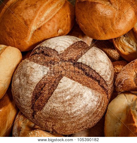 Breads and baked goods close-up