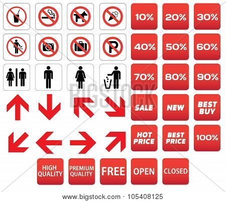 pictogram prohibited sale discounts
