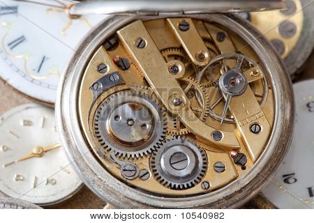 Taschenuhr innerhalb