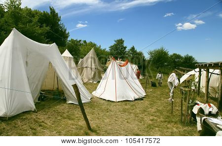 Vatra, Moldova. June 28, 2015. Medieval Festival. Historic Clubs From Europe - Theatrical Performanc