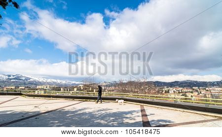 Panoramic Day View Of Potenza, Italy