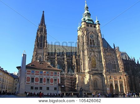 St. Vitus Cathedral In Prague Castle