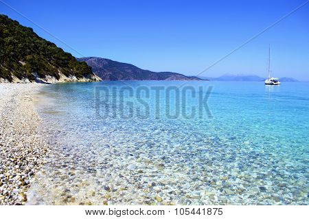 Gidaki beach in Ithaca Greece
