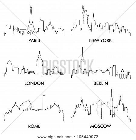 city ??silhouette vector4(6)