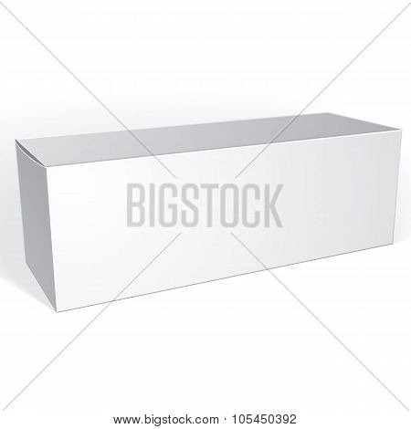 Package White Box Design Isolated On White Background, Template For Your Package Design, Put Your Im
