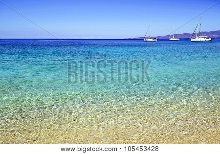 sailboats in Ionian sea Greece
