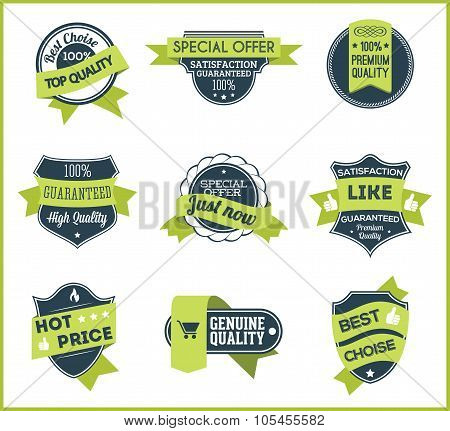 Green marketing labels (set of 5)