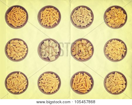 different kind of italian dry pasta