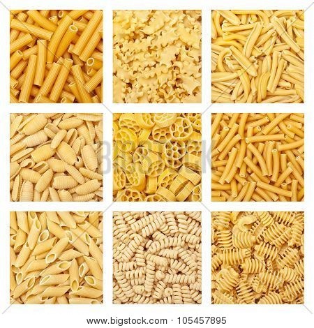 different kind of italian dry pasta