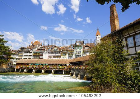 General View Towards The Old Town Of Thun