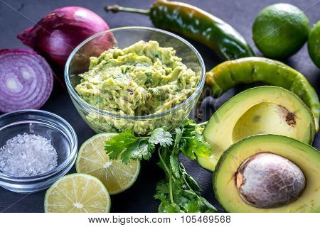 Guacamole With Ingredients