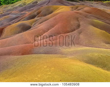 Colored sand dunes