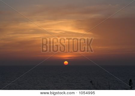 Havet solnedgang