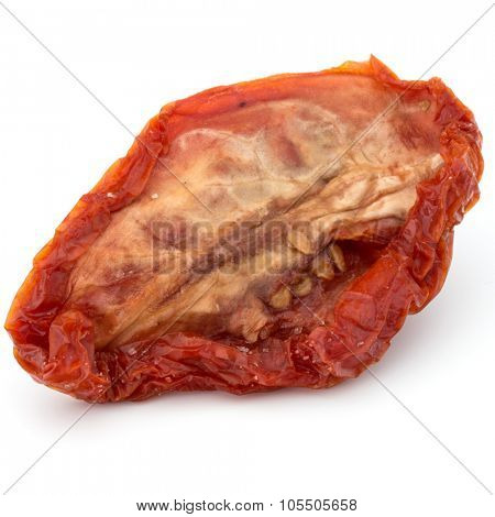 Dried tomato isolated on white background cutout