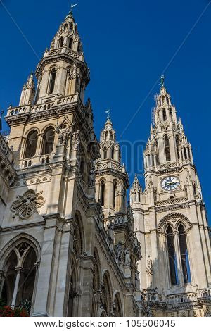 Vienna Townhall (rathaus) Towers-vienna, Austria