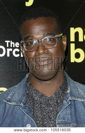 LOS ANGELES - OCT 19: Tunde Adebimpe at the Premiere of Nasty Baby at ArcLight Cinemas on October 19, 2015 in Los Angeles, California.