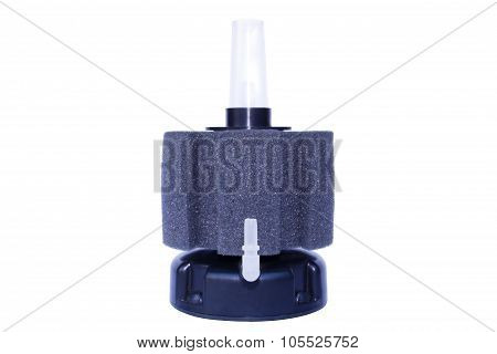 Freshwater aquarium filter on isolated