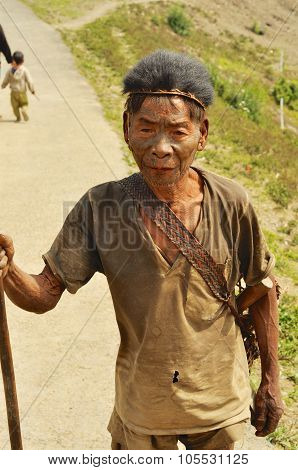 Old Warrior In Nagaland, India