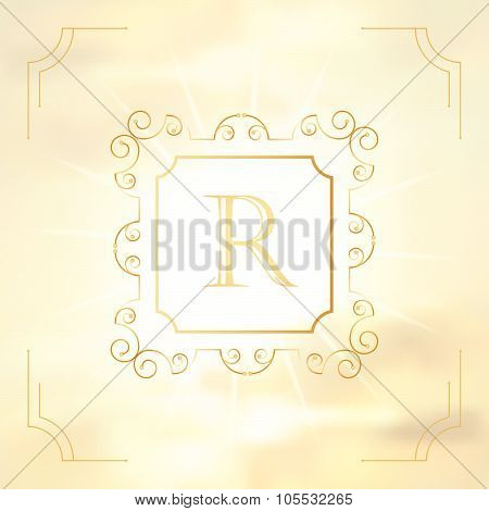 Art deco vintage design of retro flourishes frames.