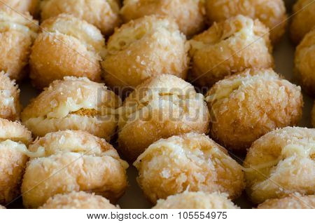 a group of baked background, thai bekery