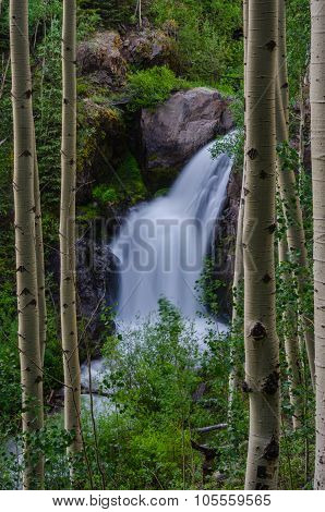 Snow Melt Waterfall Vertical