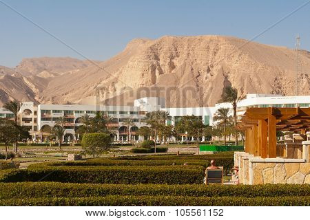 view of the hotel Movenpick Beach Resort Taba