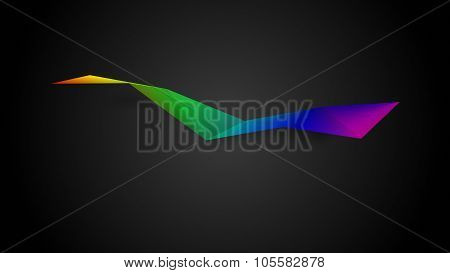 geometrical colourful abstraction on black background
