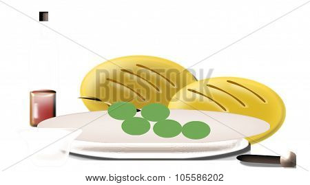Bread with grape