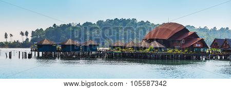 Houses On Stilts In The Fishing Village Of Bang Bao