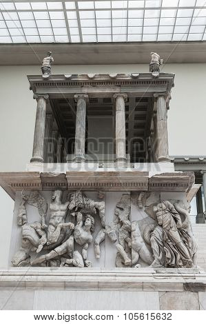 Pergamon Altar As Reconstructed In The Pergamon Museum In Berlin