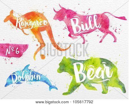 Painted animals bull