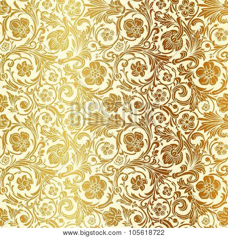 Vintage classic ornamental seamless vector pattern in baroque style.