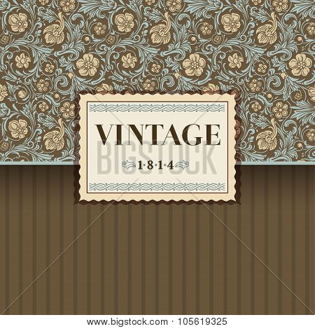 Vintage vector background in classical baroque style.