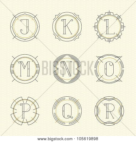 Vector set of monogram