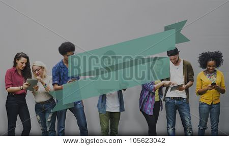 Banner Band Blank Tape Symbol Placard Lebel Sticker Concept