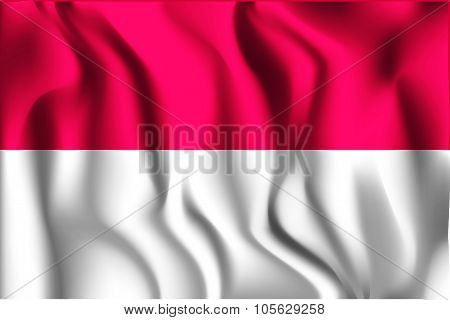Flag Of Indonesia. Rectangular Shape Icon