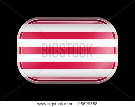 Indonesia Variant Flag Naval Ensign. Rectangular Shape With Rounded Corners