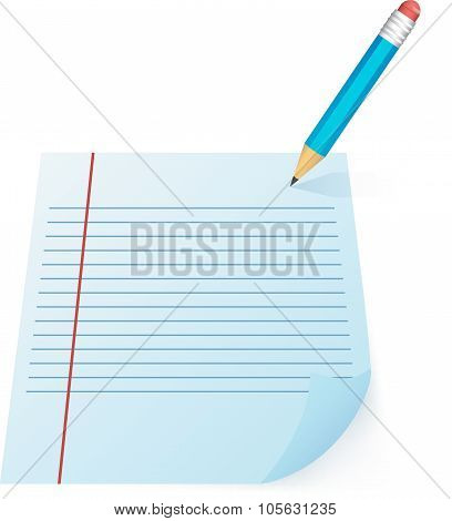 Pencil With Blank Note