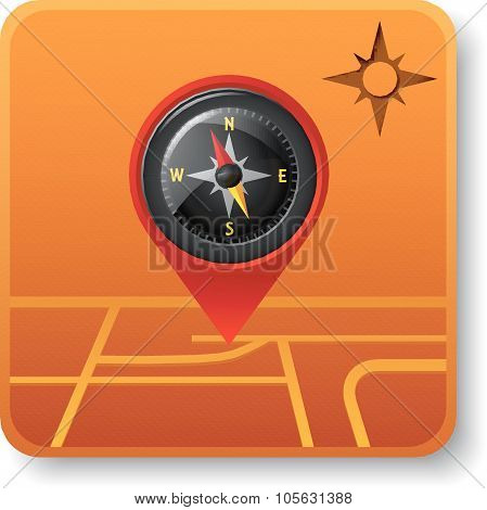 Compass Map Icon