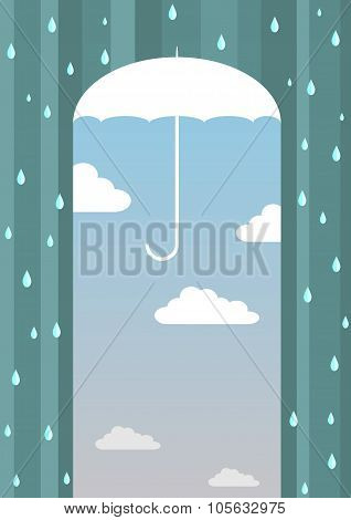 Umbrella and sky.