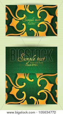 Vintage business cards, invitations or announcements.
