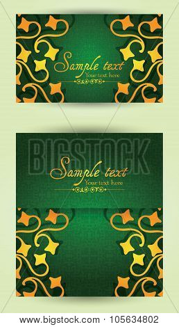 Vintage business cards, invitations or announcements.