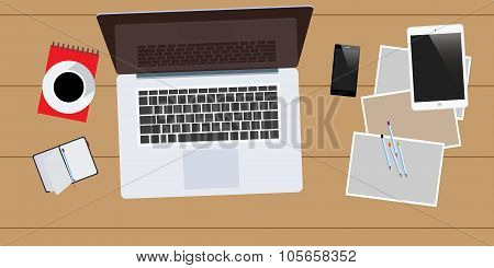 Notebook on the desk