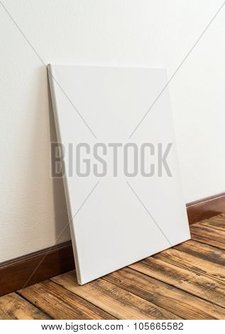 White canvas on walll