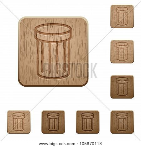 Trash Wooden Buttons